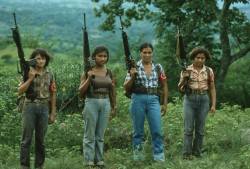 hbdiaz: Celebrating women revolutionaries, rebels, and fighters of Latin America: El Salvadoran FMLN Rebels; Nicaraguan Sandinistas; Mexican Zapatistas; Chicana Brown Berets on the last day of Women’s history month. 