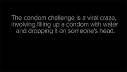 sizvideos:   People try the Condom Challenge for the first time - Watch the full video   I&rsquo;m not one for crazes, but I did catch the tail end of this one. Watching the video isn&rsquo;t needed, you get the gist of it.Everyone can fit into a condom
