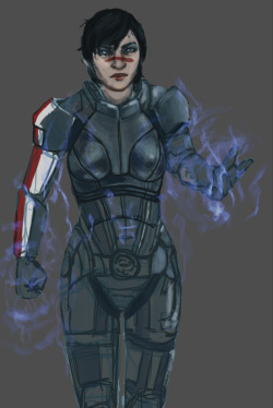 I am getting way too obsessed with Commander Hawke, but I couldn’t anticipate how hard it is to draw space armor.