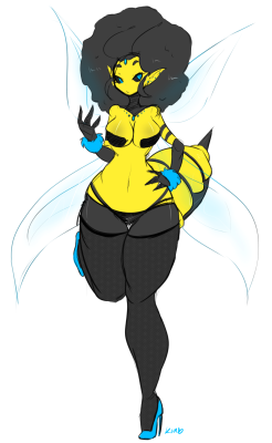 holystarsandgarters:  Queen bee lady I have yet to name -v- but i like her lol  I want her in my live! And hopefully that stinger is filled with aphrodisiac, &lsquo;cause that can make for some interesting nights.  :D