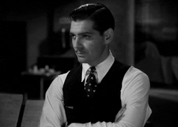 wehadfacesthen:  via matinee-moustache:  Clark Gable is checking you out.  From Dancing Lady 1933. (made by MM) 