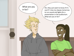 youre-my-boi-micool:     listen all i could think of was Lucio and Junkrat in a highschool au   