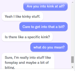 prideinpassion:  submissivefeminist:  submissivefeminist:YA’LL I CAN’T EVEN. HE JUST REFERRED TO A BLOWJOB AS “ORAL PLAY” AND CONSIDERS IT KINK.  And this is why I haven’t bothered with okc yet, because guys are gonna he like this. How do you