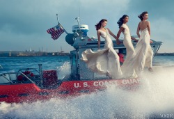 localshop:  Arizona Muse, Chanel Iman, Joan Smalls, Karlie Kloss, Kasia Struss and Liu Wen Photographed by Annie Leibovitz for American Vogue February 2013  