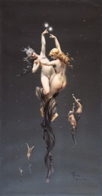 artsurroundings:  “Twin Stars”, 1881   Luis Ricardo Falero 