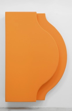 antronaut:  Santo Tolone - Controsoffitto / False Ceiling (Orange). 2015  wood, foam rubber, fabric196 × 133 × 26 cm 