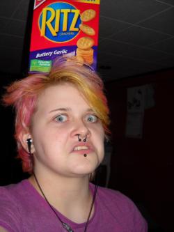 lessthanaprettyface:  I also have the “I can’t buy Cheez-its where I live” syndrome. Next best thing.RITZ crackers. Also crazy-face bro.  EW RITZ!