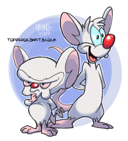 torpedoesarts:  If you like Pinky &amp; The Brain, you should watch this video. (Caution: contains strong language and may ruin the innocence of Pinky &amp; The Brain for you) 