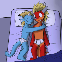 Axia&rsquo;s a bit of a hugger, even when he&rsquo;s sleeping.