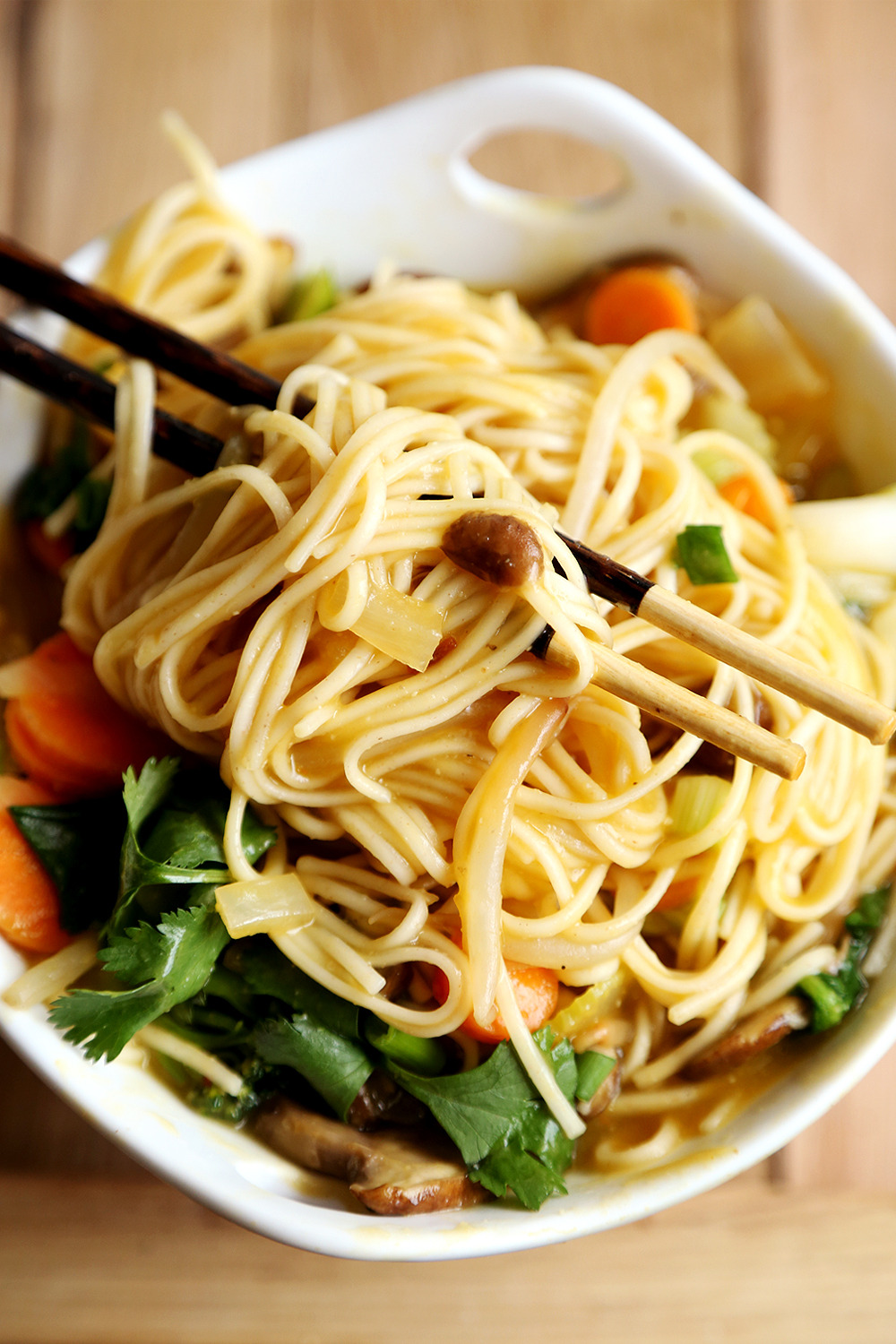 Miso Vegetable Whole Wheat Noodle Soup / Recipe