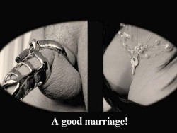 un-faithfulwife:  cuckoldpleasure:  Cuckold Pleasure:  We are increasingly incorporating my chastity play into our lifestyle. I think my wife really enjoys walking around with a key around her neck. She likes to show off her power. She has the key, the