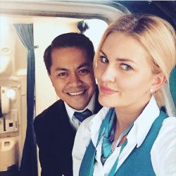 Blond Flight Attendant