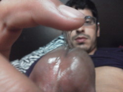 cockinyourface:  NEW SUBMISSION! Kik me @ theinyourfaceblog to submit Wow! Check out the precum on this sexy guy. I love that!!! 
