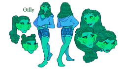 dunyun-rings: Reference sheets for characters from my new comic, Gilly &amp; Maggs that will be posted in 4-panel segments every Sunday starting next week 5/20! It follows Gilly (a   Creature from the Black Lagoon   esque amphibian chick) and her roommate