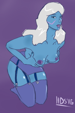 Quick anatomy practice sketch using reference; turned it into a lingerie Drow.