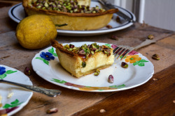 food52: Perfect breakfast pie. Maltese Ricotta Pie with Lemon Syrup and Pistachios via Eat in My Kitchen 