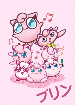 arara-sama: Got inspired to draw some Jigglypuffs :&gt;  @pristinely-ungifted 