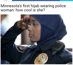 lagonegirl:  Kadra Mohamed, Minnesota’s First Hijab-Wearing Police Officer, and the First Somali Female Officer     Have you ever heard of Kadra Mohamed? Well you should have. She’s Minnesota’s first hijab wearing police woman and the first Somali