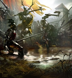 acicueta:  Tomasz Jedruszek  -    The Battle of the Trident  Robert  Baratheon going to wipe out Rhaegar’s head with his hammer  