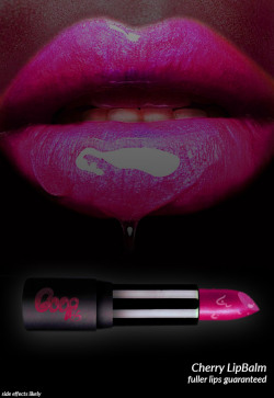 blogshirtboy:  harvzilla:  A rough mock up thing for a magical lipstick/balm. I’m absolutely in love with the TG work of @blogshirtboy right now!! I want some goopy goodness on my lips.  I can dig it.   Gooptacular! Gimme all that slippery goodness