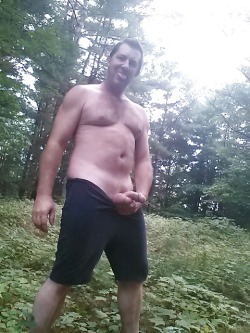 manlydadchaser63:  …Dad goofing around, shows you his dick and balls and leaves it out for you to see…