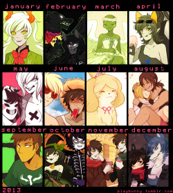 did my 2013 art summary! which i believe is hella better than last year&rsquo;s  im pretty proud of myself for trying out new things and doing more with my coloring, i just hope to improve even more in 2014! uvu