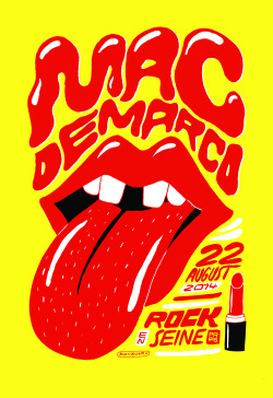 burnbjoern:  Rock en Seine invited me to do a Poster for the pepperono playboy Mac DeMarco. www.rockenseine.com  