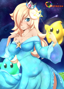 rainbowscreen:  (Patreon)  (deviantArt) (Twitter) (Mod blog)  Rosalina yaaay maybe some people wait for her.. did ya ? idk I really love this pic space beackground is still the best stuff to work on !I guess she is my Nintendo Princess crush it should