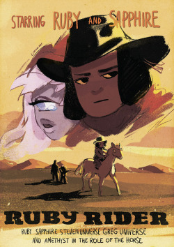 limka-chan:ahha so cool episode with RUBY RIDERillustration of old   western poster 