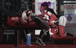 the–kite:  Speedpainting commission for Amaterasu!Starring the most famous futanari redhead Mey-Mey in very stimulating workout session with an AlphaBitch Premium Coach.Providing a great customer service and a “private” work-out room with any favored