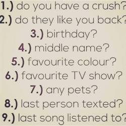 1: unfortunately 2: they never do&hellip; 3: Aug 18 4: Joshua 5: green 6: Too many, but all time, Star Trek 7: cats 8: @enigmamidnight Lauren 9: can&rsquo;t remember, by shitty memory Play along if you choose!! #aboutme #playalong