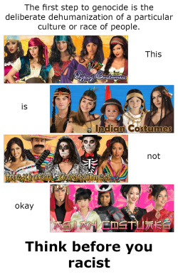 groverarms: Part of our sticker campaign. Edit* FYI, the banners came directly from the Costume Craze website. Their pictures, their images, their captions using racial slurs. I simply added the headline. 