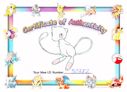 pokemon-photography: Given to players after receiving an official version of mew in the red and blue games. 