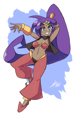 bigdeadalive:  Shantae doodle to start the day.  More to come later!  &lt;3