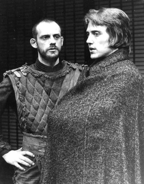 blondebrainpower:Christopher Lloyd (Banquo) and Christopher Walken (MacBeth) in the stage production of “Macbeth” at New York City’s Lincoln Center - 1974