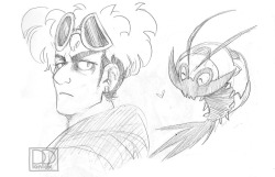 ponpox: I drew Goozm and Plum today because I love them both very much (I may have been listening to Guzma’s encounter theme for about 4 hours today at work oops) Plum is taller than Guzma and Guzma get’s flustered when you call him cute bug-related