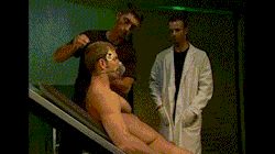 damrod:  [photo reblogged from hypnosubjugation] Kory is in the clinic for his re-programming procedure.  The doctor’s assistant has placed a gas inhaler over his nose and mouth and is busy adjusting the electrodes on his head.. After 15 minutes of