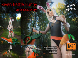 vandych:     Hi guys. Battle Bunny Riven erotic cosplay is ready. It will be received by those who supported me on August  .  - Please check Private message patreon for download linkmy patreon https://www.patreon.com/vandych