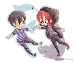 frostedtea-arts:  So happy I was requested to draw these two ♡  Re-blogged from my art blog ^o^