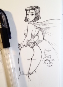 callmepo:Tiny doodle of Raven booty.