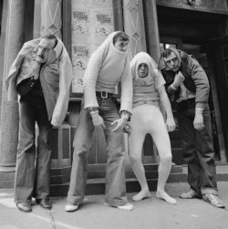 Questionable characters (four of the original cast of the surreal British comedy troupe, Monty Python’s Flying Circus ~ John Cleese, Michael Palin, Terry Jones and Graham Chapman)