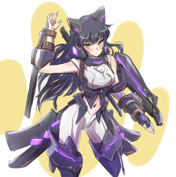 thekusabi:  Blake Belladonna with an altered design created by Minoru Kawakami, author of the light novel series Horizon in the Middle of Nowhere.By いえすぱ