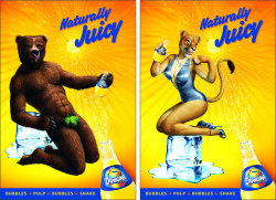 coelasquid:  spacetwinks:  since jagermeister appears to be doing a whole furry themed ad campaign now, i figured i’d take this moment to remind people of the time orangina went all fucking out on an ad campaign of their own, and made up some particularly