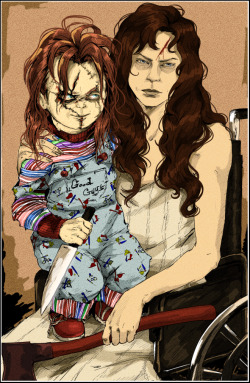 anonmarleighdourif:Nica and Chucky. :) I actually told some people I wasn’t gonna finish this; it’s not like I lied completely though… since it did need A LOT of fixing… and that was a little discouraging. (I tend to be lazy) Anyways, I do think