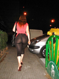 sweetlyperverse:  marinewife2469:  everwatchful:  I would follow her ALL night…!!!  She has a great ass.  Love how her thong is visible through her pants in public.  My husband adores me when I leave like this :)  sexy as hell