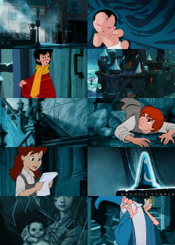 droo216:   fake movie meme → Disney’s animated Harry Potter  Baby Tarzan from Tarzan as Baby HarryWart from The Sword in the Stone as Harry PotterTaran from The Black Cauldron as Ron WeasleyJenny from Oliver and Company as Hermione GrangerMerlin