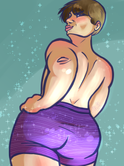 shiny-maddy:  NO, I DID NOT DRAW @thatsthat24 JUST BECAUSE I WANTED TO DRAW BUTTS. Okay yeah I totally did. But can you blame me?I think I’ve made quite a lot of progress anatomy-wise since the last time I drew Thomas. Feels good to see improvement.