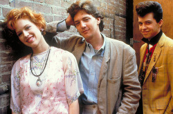  Molly Ringwald, Jon Cryer and Andrew McCarthy in Pretty in Pink, 1986.   