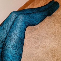 herhosiery:  Layered some lacey #fishnets over Blue tights! = ) #tights #pantyhose #nylons #stockings #hosiery #pantyhosefetish #tightsfetish #nylonfetish #nylontoes #pantyhosefeet #pantyhosetoes #opaques #opaquetights #silkytights #bluetights