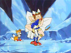sonichedgeblog:    Sara tries to stop Metal Sonic, from the ‘Sonic OVA’.  